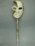 Itaalia Veneetsia mask pulgal Plastikust Cosplay mask naistele Maskeraadipidu L&otilde;pupidu Halloween Karneval Mardi Gras beige