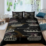 S&otilde;jateema USA Ameerika Armee Tanki Relv 3D Prinditud Voodipesu Komplekt Hubane Tekikate Kuningas Kuninganna Twin Suurus S&uuml;nnip&auml;evakingitus Poiss Poisi Tuba Dekoratsioon 135x200cm