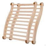 Infrapuna sauna seljatoepadi S-kujulise ergonoomilise disainiga koduseks kasutamiseks, puidust aksessuaar beige