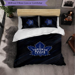 Toronto Maple Leafs Muster Mikrofiiber 3-osaline Voodipesu Komplekt Dekoratiivne Tekikoti Komplekt Magamistoa Kodu Kasutamiseks 140cm*200cm
