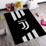Juventus Club Logo Triibulise Prindiga Ala vaip libisemiskindel ristk&uuml;likukujuline p&otilde;randamatt Jalgpallif&auml;nni M&auml;ngutuba Elutuba Kodu Dekoor 100x150cm( 39x59in)