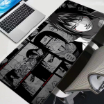 Lauamat must-valge hiirematt Anime N-naruto hiirematt PC-tarvikud M&auml;nguri klaviatuurimatt Sasuke Uchiha M&auml;ngimiseks pikendatud matid 40x90cm