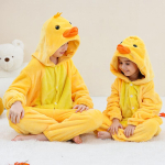 Laste kapibaara flanellist tekk-p&uuml;ksid Talvine kapuutsiga laste kost&uuml;&uuml;m Riided Jumpsuit &Ouml;&ouml;riided Hommikumantel Poistele T&uuml;drukutele 120