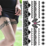 Veekindel t&auml;toveeringu ajutine kleebis Body Leg Transfer Lace Sukat&auml;toveeringule