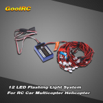 Uus Highlight 12 LED-vilkuvate tulede s&uuml;steem RC-autodele GTPOWER Smart PPM/FM/FS 2,4G veoautodele