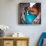 Teemanttikandid t&auml;iskomplekt Lake Teemantmaal Maastik Teemantmaastikud Rhinestones Pildikomplektid 30x30CM