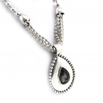 Les Tr&eacute;sors De Lily [G5203] - Collier Cr&eacute;ateur 'Kilimanjaro' gris argent&eacute; hall