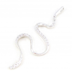 Les Tr&eacute;sors De Lily [H5471] - Pendentif Argent 'Tentation' blanc argent&eacute; (rhodi&eacute;) - 60x23 mm valge