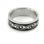 Bague Homme 'Hugo' noir acier 56 must