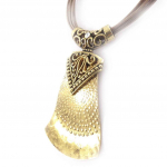 Les Tr&eacute;sors De Lily [J8474] - Collier Cr&eacute;ateur 'Altai' marron dor&eacute; pruun