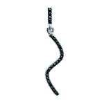 Les Tr&eacute;sors De Lily [L6690] - Pendentif Argent 'Sissi' noir argent&eacute; (rhodi&eacute;) - 25x1 mm must