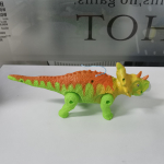 Heleda heliga elektrooniline dinosaurus Elektriline k&otilde;ndiv kerge vokaalrihm dinosaurus lastele m&auml;nguasi kollane