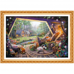 5D DIY teemantmaali koomiks, lastetoa sisustus, 3D teemanttikandi teemant, ristpistes 20X30CM