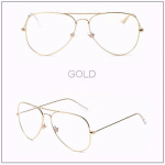 L&auml;bipaistva objektiiviga Nerd Prillid Naiste Meeste Mood Unisex Hipsteri prillid Metallraamiga prillid