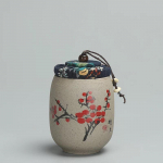 Tea Caddy Puer Crude Pottery jaoks kaasaskantavad reisipurgid Portselanist keraamiline kanister Kung Fu s&auml;ilituspurk A