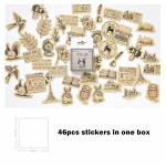 46 tk Loodusm&auml;lestused M&auml;rkmikkleebiste komplekt Mini Vintage Metsataimede Loomade Kleebis Tee ise kleepuv postikaunistus Kinkepitser A6430