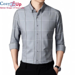 Cozy Up meeste s&uuml;gise Harajuku uus Slim Fit n&ouml;&ouml;biga pikkade varrukatega kandiline krae valge must hall ruuduline s&auml;rk M valge