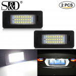 2tk LED-auto numbrim&auml;rgi valgustustarvikud Lamp Canbus 12V jaoks A1 A4 B8 4D 5D A5 S5 2D 5D A6 S6 A7 VW Golf Passatile