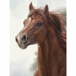 5D DIY teemantmaali komplekt Galloping Horse Teemanttikandid Rhinestones Kaunistused koduks Round 20x30cm