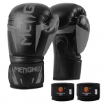 Poksikindad randmetugivate rihmadega Kick Boxing Muay Thai poksikindad treeningkoti kindad must