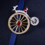 Blucome Cubic Rhinestone jalgrattaprossid naiste t&uuml;drukutele, kahev&auml;rvilised luksuslikud pulmapruutn&otilde;elad kuld