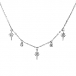 ANENJERY kuupmeetrist tsirkoonist s&auml;delev t&auml;rniga ripats kaelakee naistele kuldse h&otilde;bedase v&auml;rvi reguleeritav kett, tuti kaelakee 40cm add 5cm h&otilde;be