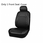 Autoistme katted t&auml;iskomplekt universaalsed PU-nahast teemantv&otilde;rest veekindlad autoistmekaitse sisetarvikud 1 Front Seat Cover