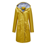 Naiste tuulepluusid, kapuutsiga pikk, k&uuml;ljetaskuga mantel, &otilde;ues kerge vihmaga tuulepluus matkajope 2XL kollane
