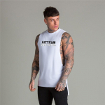 Muscleguysi suvised isikup&auml;rastatud riided mugavad varrukateta T-s&auml;rk Avar treening Fitnessi tops Priority Delivery kuumstantsing M must