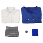 Heathers The Musical-Veronica Sawyer Cosplay kost&uuml;&uuml;m Vormi seelik Kost&uuml;&uuml;mid Halloweeni karnevali kost&uuml;&uuml;mid t&auml;iskomplektid S sinine