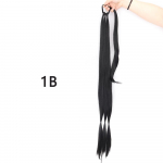MISS WIG s&uuml;nteetiline punutud hobusesabapikendused, pikad pruunid ponipunutised ja kummipaelaga punutised naistele 85CM