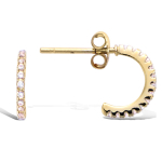 Les Tr&eacute;sors De Lily [R7153] - kullatud k&otilde;rvar&otilde;ngad  Sissi  valgest kullast - 10 mm 1 mm valge