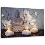 L&otilde;uenditr&uuml;kk Buddha Orchid Flowers Nature 60x40 hall v&auml;rv
