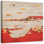L&otilde;uenditr&uuml;kk Abstract Beige Red 30x30 punane