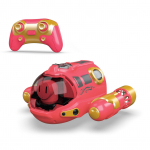 Kaugjuhtimispuldiga mootorpaat, 2,4G kahe propelleriga kaugjuhtimispaat, veekindel pihustatud m&auml;nguasi lastele roosa