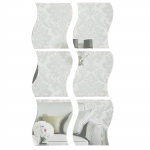 (Nikita) DIY peegli kleebis kolmem&otilde;&otilde;tmeline laine kuueosaline dekoratiivpeegli kleebis One Size