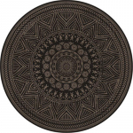 Retro Mandala lootose lillemustriga &uuml;mmargune vaip Tool P&otilde;randamatt Pehmed vaibad elutuppa libisemisvastane vaip Magamistoa sisekujundusvaip 60cm x 60cm
