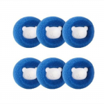 Magic Laundry Ball Kit Karvaeemaldaja Lemmikloomade riided Puhastamine Koerte Aksessuaarid Kodu Kodumajapidamises kasutatavate toodete t&ouml;&ouml;riist Eemaldab karvad kassid ja koerad 6pcs sinine