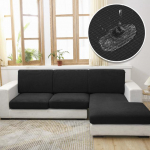 Veekindel diivanikate elutoa Diivani istmekatted Stretch ruuduline diivanipadja kate Diivani katted Diivani katted koduhotelli jaoks 1R(50-63cm) must