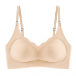 J&auml;lgideta latekspesu naistele ilma terasr&otilde;ngasteta, mugav magamisrinnahoidja, integreeritud fikseeritud tass S beež