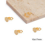 18K kullatud prantsuse k&otilde;rvaklambrid, spiraalk&otilde;rvar&otilde;ngad, naiste osa, &uuml;mmargune joon DIY ehted, m&auml;rgistused tarvikud. 10x17mm 10pcs