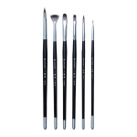 JOWOART 6tk Multifunktsionaalne pintsel must nailon juuksekomplekt kask L&uuml;hike varras &otilde;li akr&uuml;&uuml;l akvarell gua&scaron;&scaron; &otilde;pilase algaja kunstit&ouml;&ouml;riist