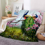 Paabulinnumustriga tekk &Uuml;limalt kerge pehme pl&uuml;&uuml;sist flanellist tekk diivanvoodi diivanile Parimad kontorikingitused 75x90cm