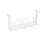 Lauaalune panipaik Kaabliriiuli riiul Laua alumine pistikupesa hoidik Rippuv rack Line Viimistlus Kodukontor Laua Traadi korraldaja valge