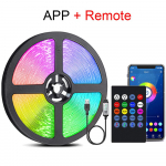 APP+Bluetoothi ​​LED-riba valgusmuusika s&uuml;nkroonimine RGB 5050 LED lint Bluetoothi ​​juht Paindlik lint toapeo kaunistamiseks teleri taustvalgus remote app control 0.5M