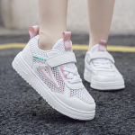 Poiste, t&uuml;drukute valged rulakingad v&otilde;rknahast 4 aastaaega koolinoorte tossud pehmed hingavad spordijalatsid lapsele 28 roosa