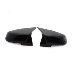 M look Carbon Look Car Side Rear View Mirror Cover Caps for BMW 2 series F22 F23 2014-2018 218i 220i 228i 230i 218d 220d Bright Black black