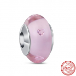 Uued roosad punased rohelised lillad sinised murano klaasist l&auml;ikivad &uuml;mmargused helmed, mis sobivad amuletiga k&auml;ev&otilde;ru 925 h&otilde;bedased ehted