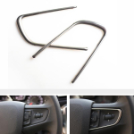Roostevabast terasest auto rooliratta dekoratiivsed ribad katte kleebised sobivad Peugeot 408 508 2014 jaoks gray