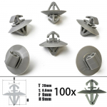 Renault Traficu jaoks (X83) 2001 - 2014 Opel Vauxhall Vivaro auto k&uuml;lgmise alumise kere ukse kaardipaneeli trimmi needi kinnitusklambri vahetus 100PCS